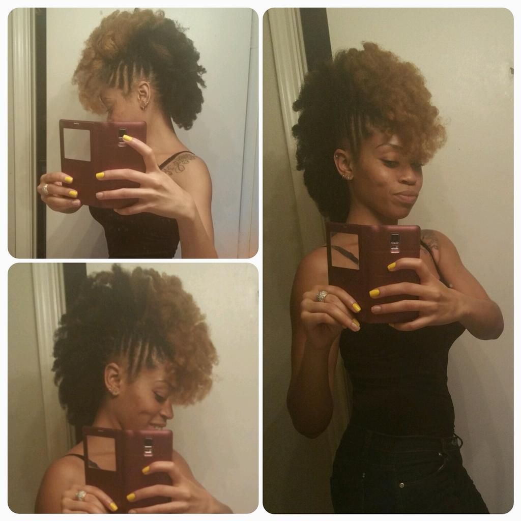 StylishNatural's tweet photo. Finally got my mohawk how i want it. http://t.co/j3gkUPzJCA