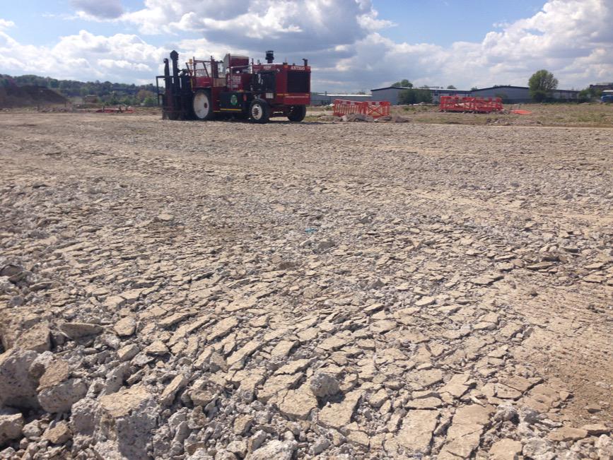 Smashing day - breaking the slab at Erith