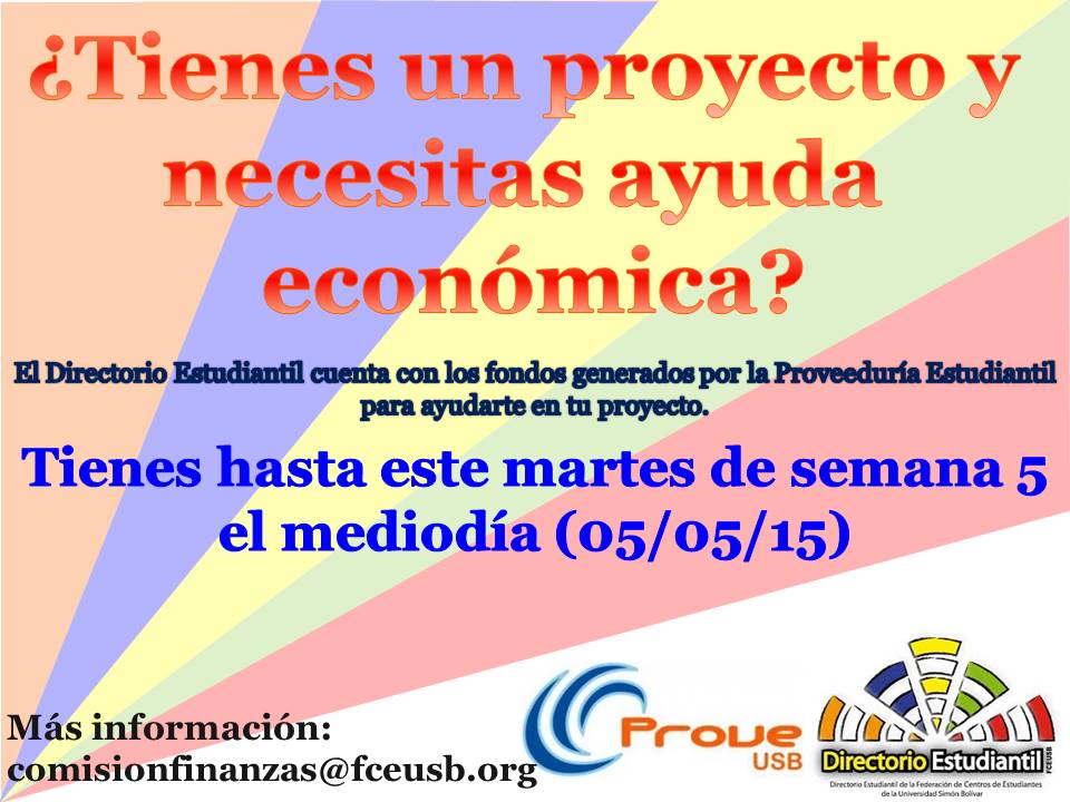 FinanzasUSB's tweet image. Recuerda, hasta hoy!!