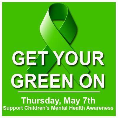 Good AM @GeneAndJulie! Won't you join us Thurs &amp; get your GREEN on to support Children's Mental Health Awareness Day?