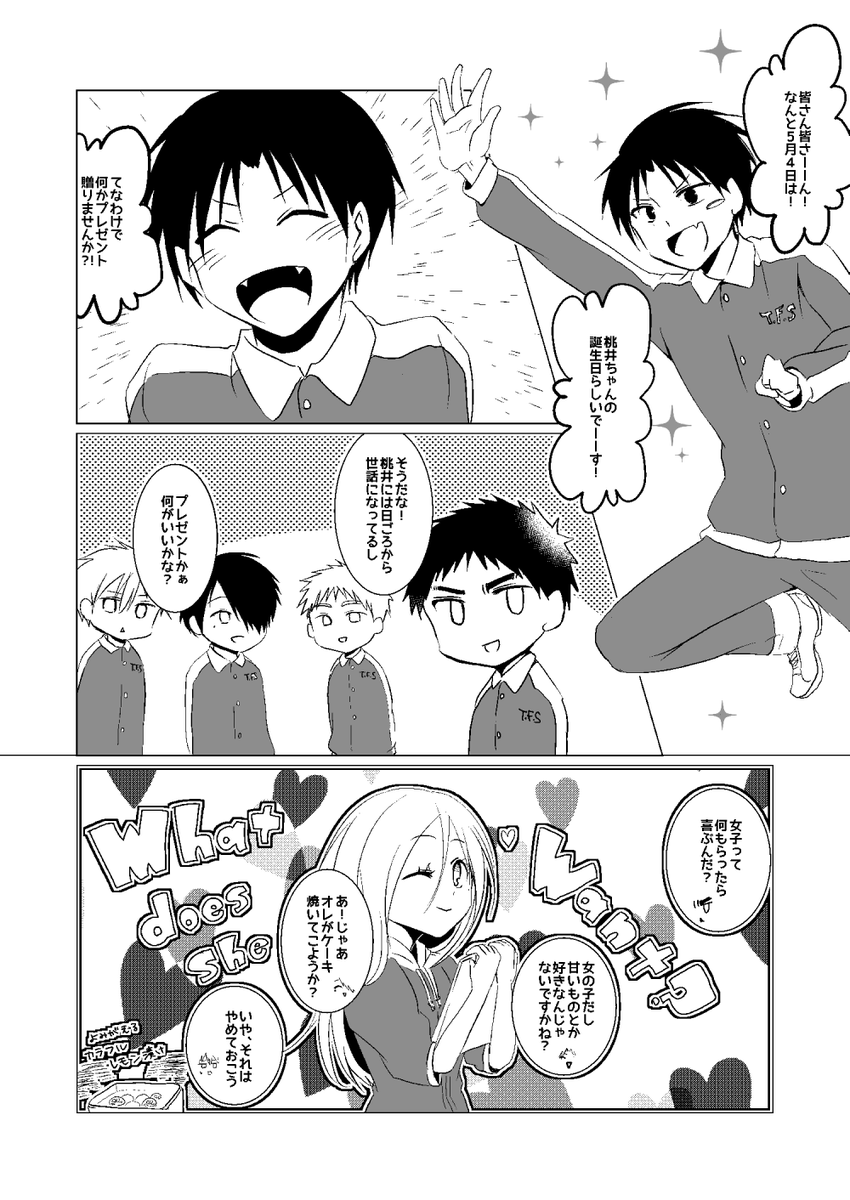 遅れたけども!
桃井ちゃんハピバT.F.S組漫画 