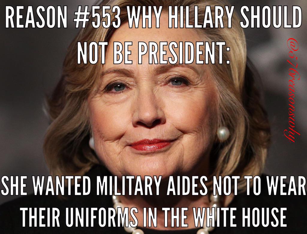 576reasonswhy's tweet photo. #553 why Hillary should not be President http://t.co/yc4cV1QHAz