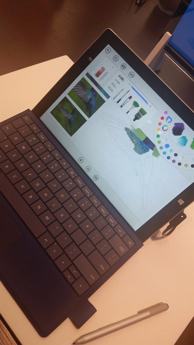 Paint 2.0 is where it's at. Stay tuned for my painting! #Surface3 <a href="/MicrosoftStore/">Microsoft Store</a> AD