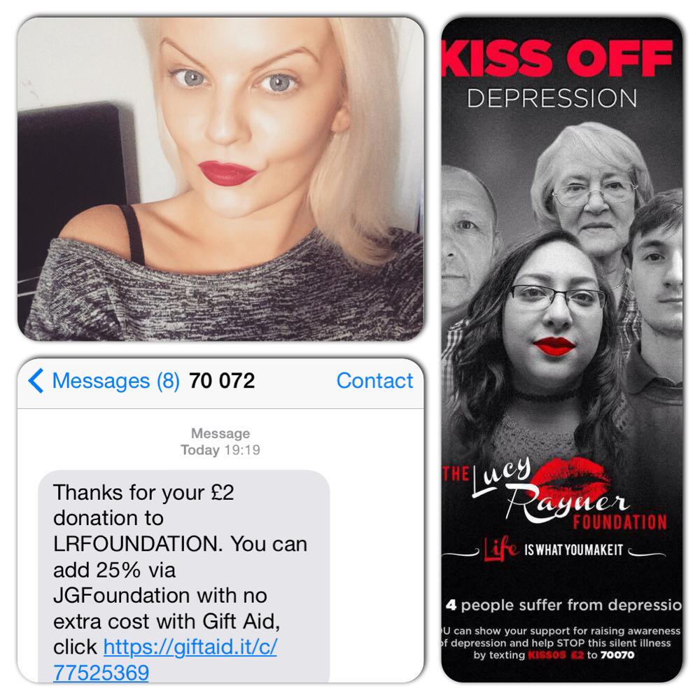 SianeyStewart's tweet photo. #Maykissoff #MentalHealthAwareness @TheLRFoundation #lipstickselfie we nominate @FrankieTheSats #Retweet http://t.co/rqBQiywUW2
