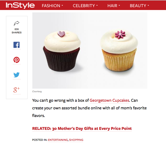 KatherineSophie's tweet photo. Mother's Day is Sunday! Check out @GTownCupcake's #RedVelvet & #WhiteChocRaspberry cupcakes on InStye's Gift Guide! http://t.co/2uCouTfEnO