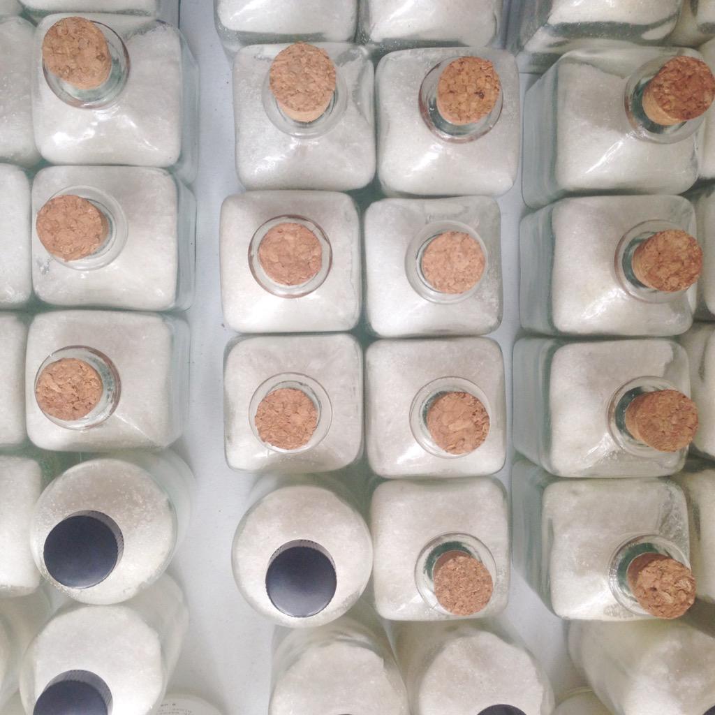 fiddle_fish's tweet photo. Prepping for @uniqueusa this weekend! We're gonna have a whole-lotta bath salts for your relaxation needs. #uniqueusa http://t.co/K0l7HILMiC