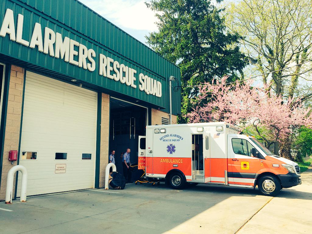 coltonmarsh's tweet image. #happeningnow the new #Medic2 arrives at @SecondAlarmers #382 - thanks to @VCI_AMBULANCES