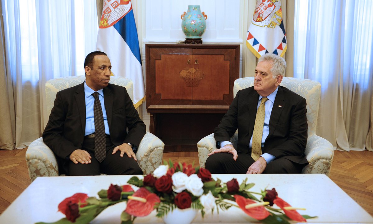 PresidencySrb's tweet photo. President Nikolic meets with UAE ambassador | The President of the Republic of Serbia http://t.co/oNIX1paw35 http://t.co/wHD5sWsrJF