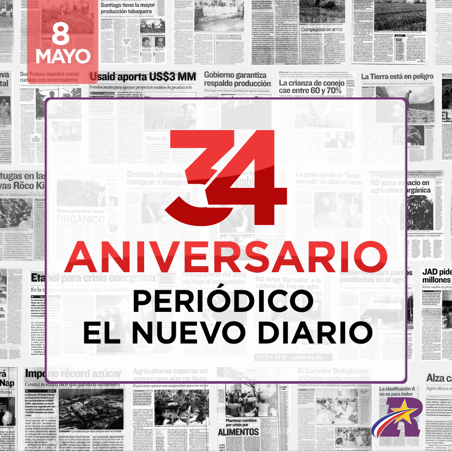 ReinaldoParedRD's tweet photo. Extendemos nuestras más sinceras felicitaciones al matutino @elnuevodiariord en su 34 Aniversario. @ReinaldoPared http://t.co/lpkZ4BV5Z2