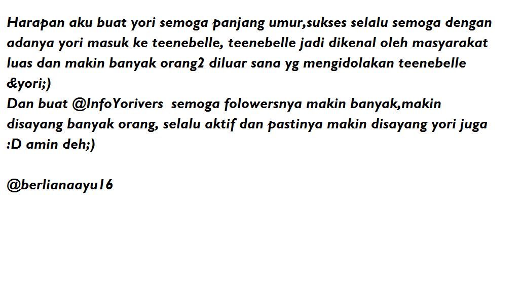 BerllyEXOL_17's tweet photo. Alasan aku mnjadi supporteens beserta wish u yori&teens #FirstQuizWithIY WML🙏 @InfoYorivers @Teens_Yori http://t.co/XxC6qATDBH