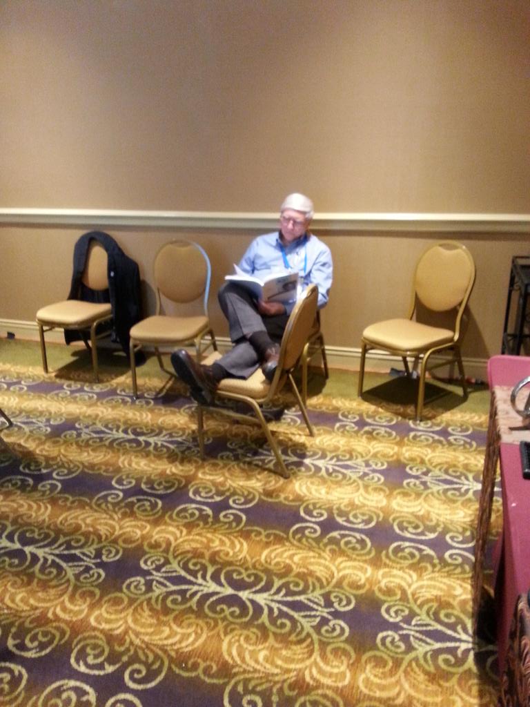 Performing an ITEA presentation pre-read comfortably before the magic happens. <a href="/asq/">ASQ</a> #QualityCon #wcqi15 <a href="/pmp6sigma/">Dave Harry PMP® LSSMBB Kata Geek CB-PMO® LBC CSM®</a>