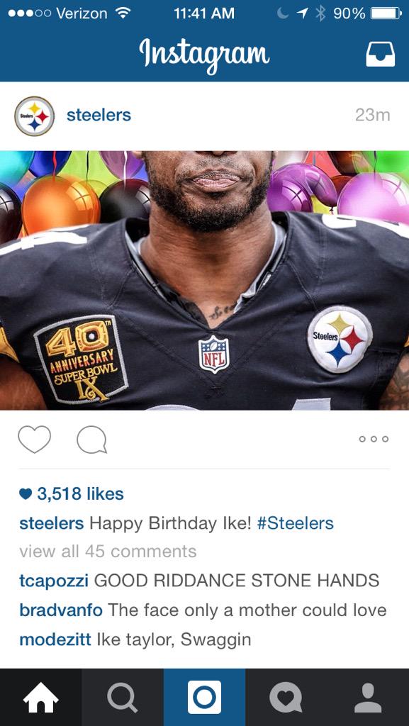 Happy Birthday Ike Taylor ! I hope you don\t read Instagram comments. 