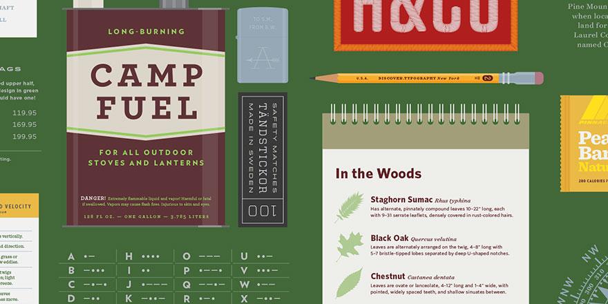 HoeflerCo's tweet image. Adventure typography! Meet "Trail Mix," new from the designers at H&amp;amp;Co. hflr.co/cevky