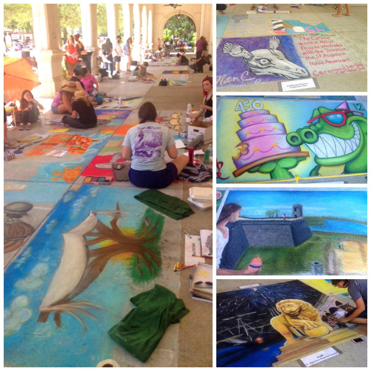 StAugChalkWalk's tweet photo. Check out this collage from the event! http://t.co/9eWhBsC6ZK