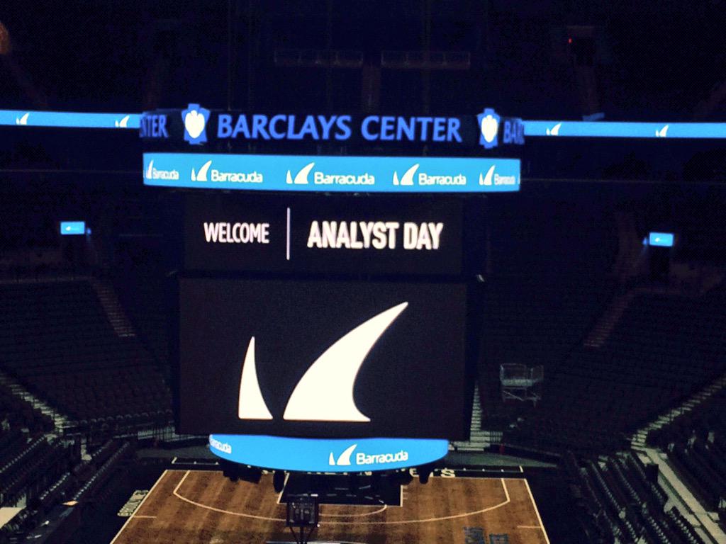 MT <a href="/petermannmc/">MC Petermann</a>: Some host analyst/investor days in hotel conf rooms. And some do it better. :-) <a href="/barracuda/">Barracuda Networks</a>