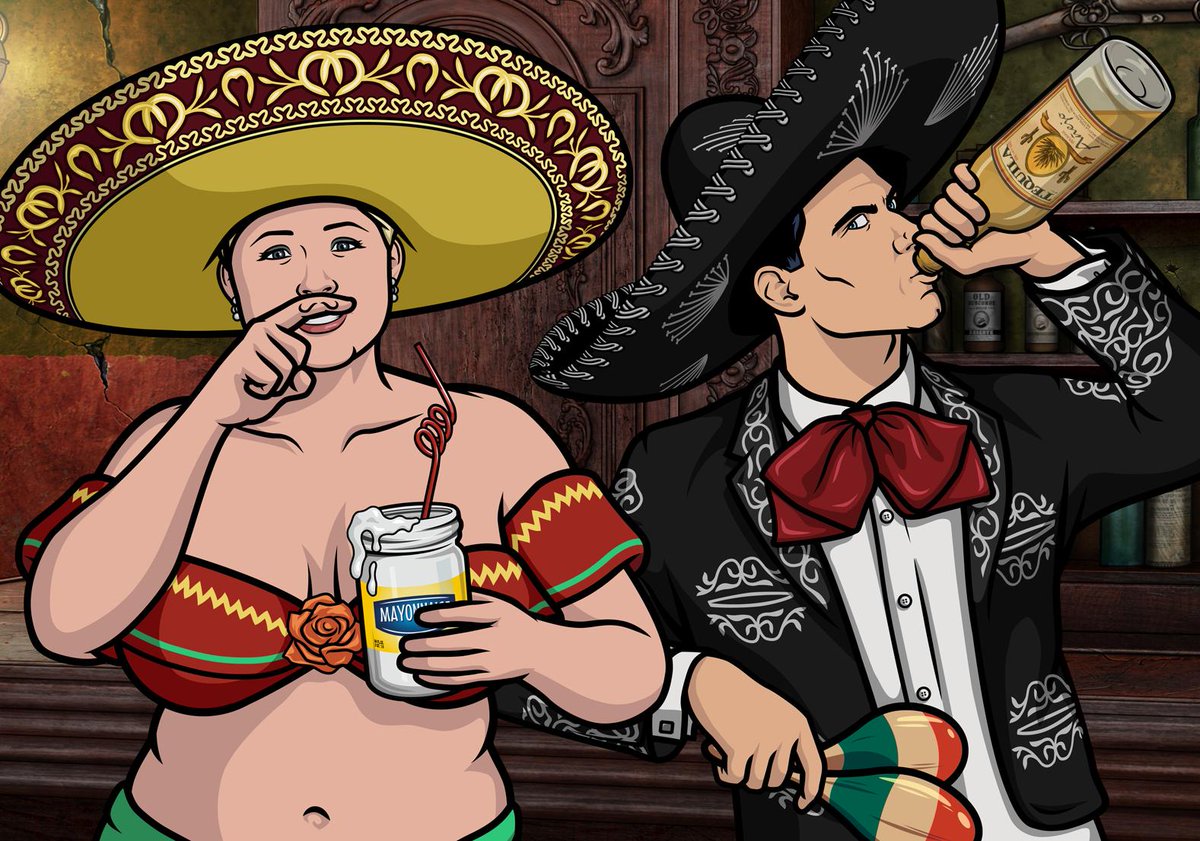 pamsgossiptrain's tweet photo. Happy Cinco Y'all! #ArcherFX http://t.co/A7X79XxaID