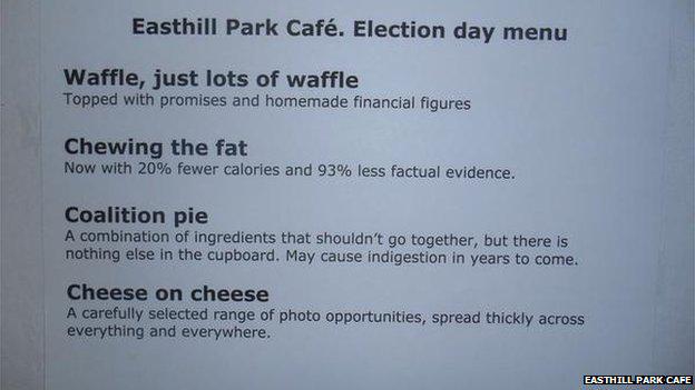 BBC_HaveYourSay's tweet photo. Hungry for a result? What's on your #GE2015 menu? Share yours with us here: http://t.co/mz7dkbJXni or @ reply http://t.co/MWNVHA66w4
