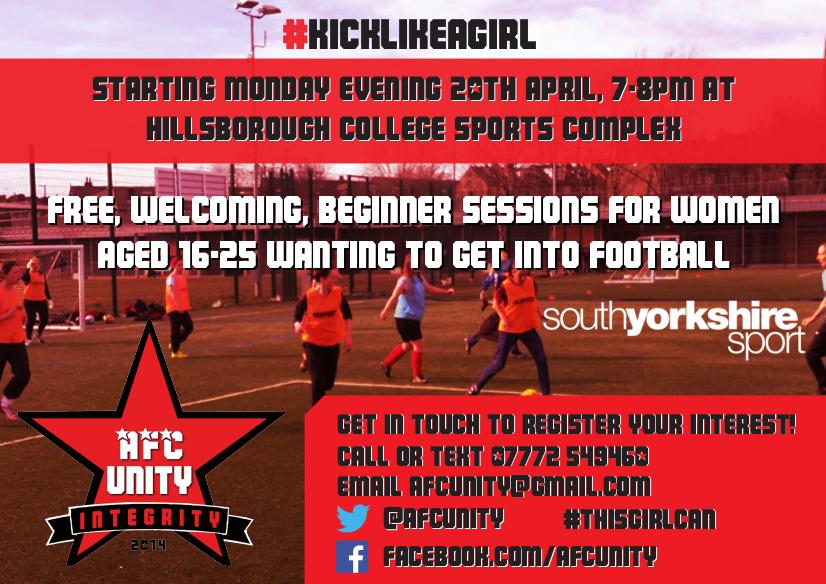 AFCUnity's tweet image. We're running free, beginner sessions for women wanting to get into football! Get in touch for more. #ThisGirlCan
