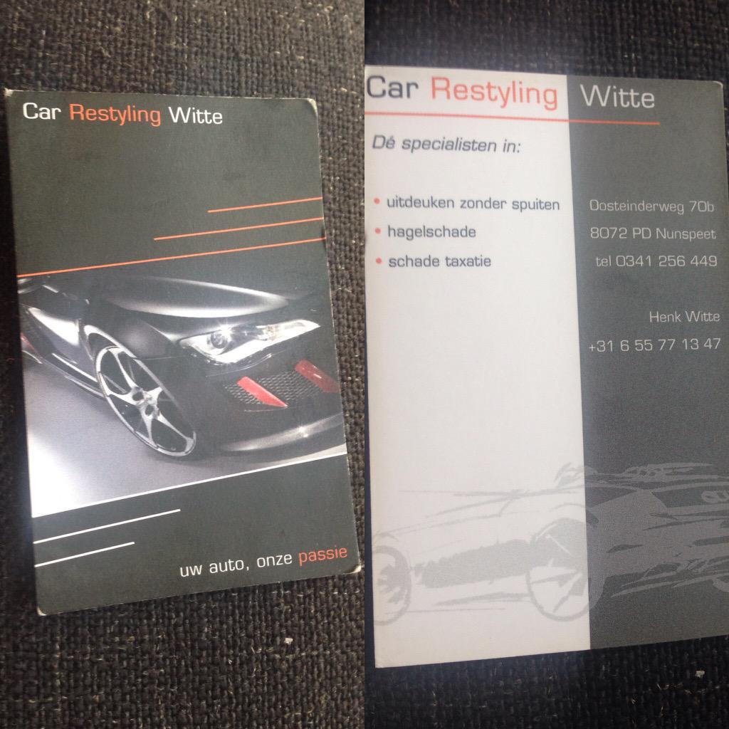 restylingwitte's tweet photo. Auto goedkoop laten uitdeuken? Dan bent u hier aan het juiste adres! Wij helpen u graag! #hagelschade #uitdeuken http://t.co/iTTkIACGYt