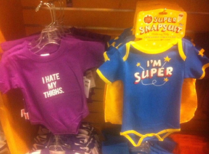 postsecret's tweet photo. Baby clothes show how early sexism begins  http://t.co/sxjb5tiF5U via @BoingBoing http://t.co/ohK0H9Qicj