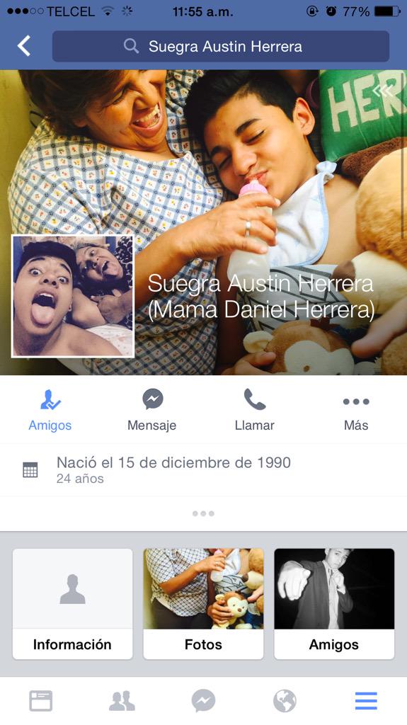 AustinHerrera17's tweet photo. Agreguen a su suegra en face mis niñas😘 http://t.co/GGqUba470Y