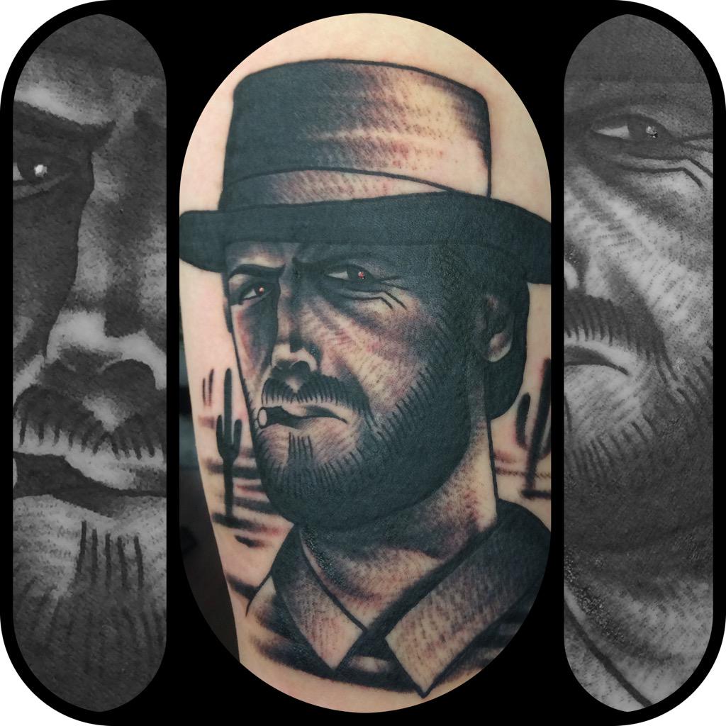 Clint Eastwood as The Outlaw Josey Wales tattooed on
