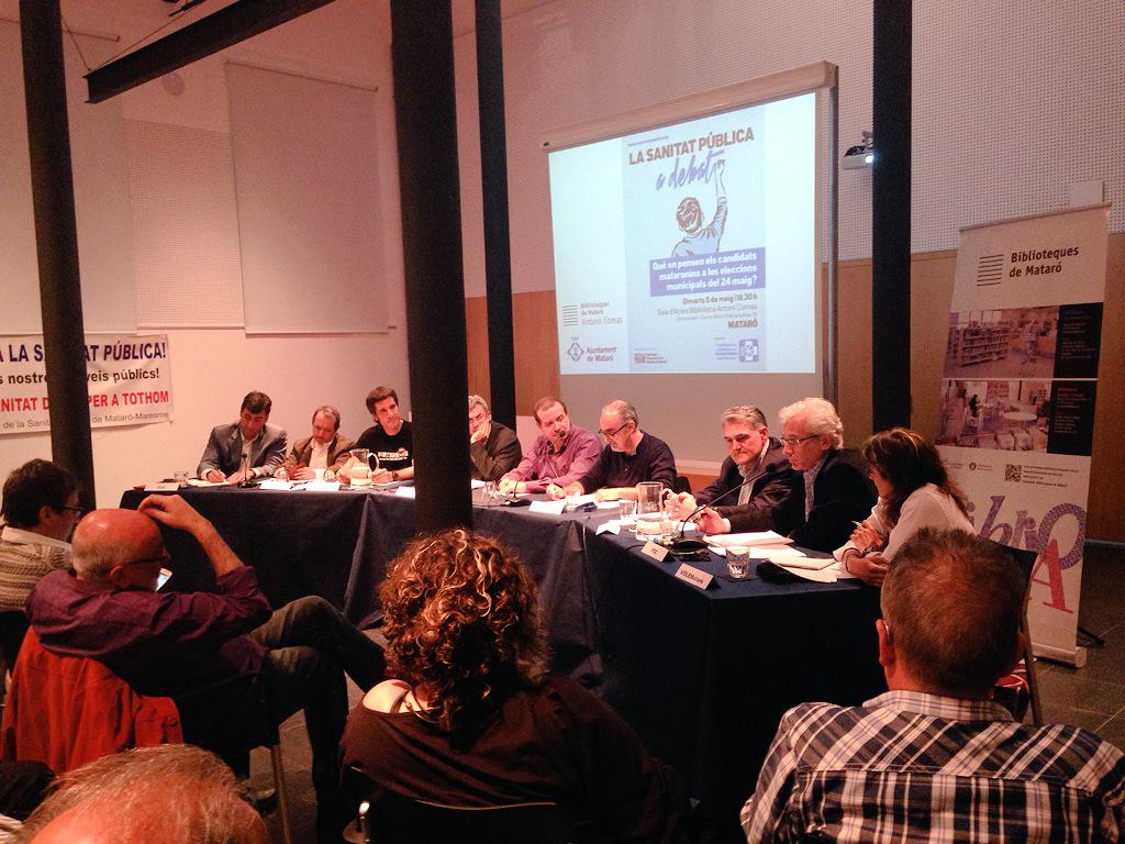 @jmvinzo al debat de sanitat pública organitzat per <a href="/matarosanitat/">Maresme Sanitat</a> #Mataró #24M