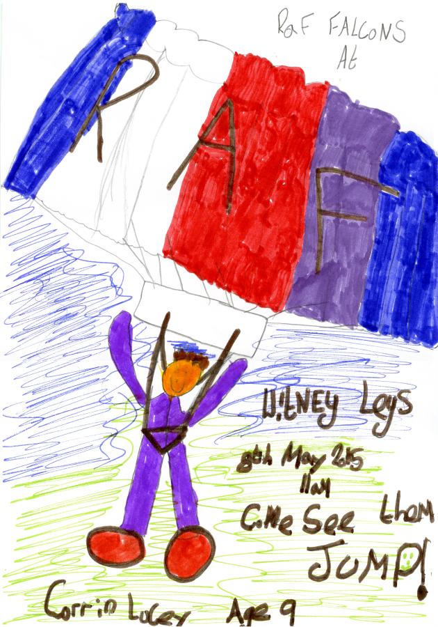 RAFFalcons's tweet image. The 3 winning posters from the launch day poster competition held at Gateway Primary School, Carterton. Well done!