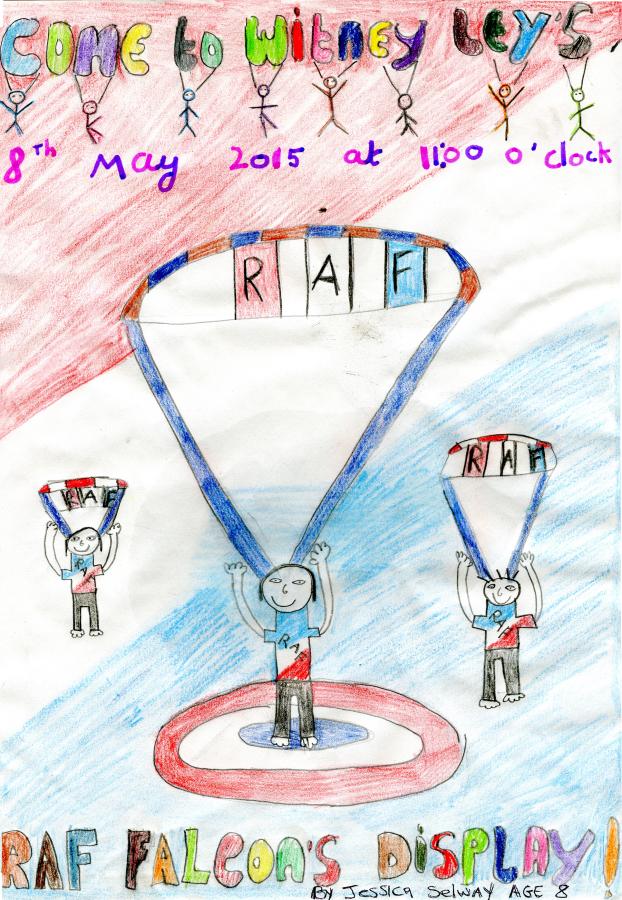RAFFalcons's tweet image. The 3 winning posters from the launch day poster competition held at Gateway Primary School, Carterton. Well done!