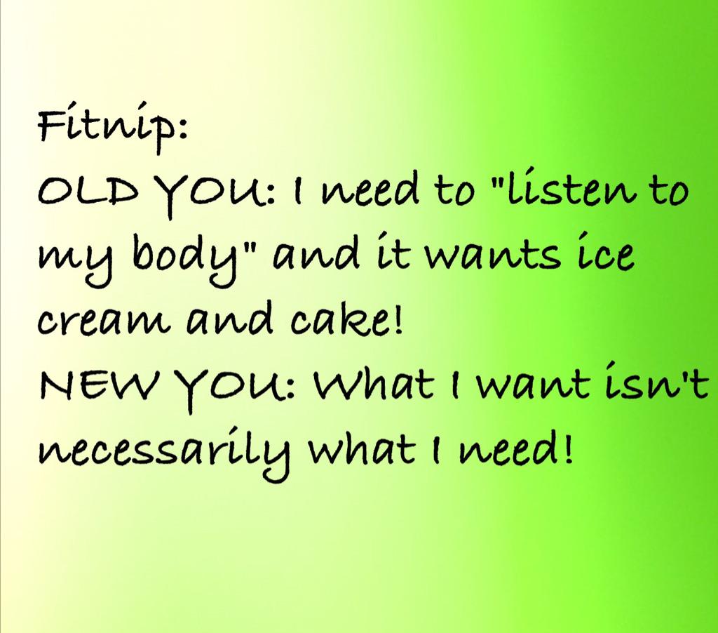 mandybedi's tweet image. Cravings are a manipulative suggestion from your body. Not an order!! Sneaky!! The new you knows better!! ; )
