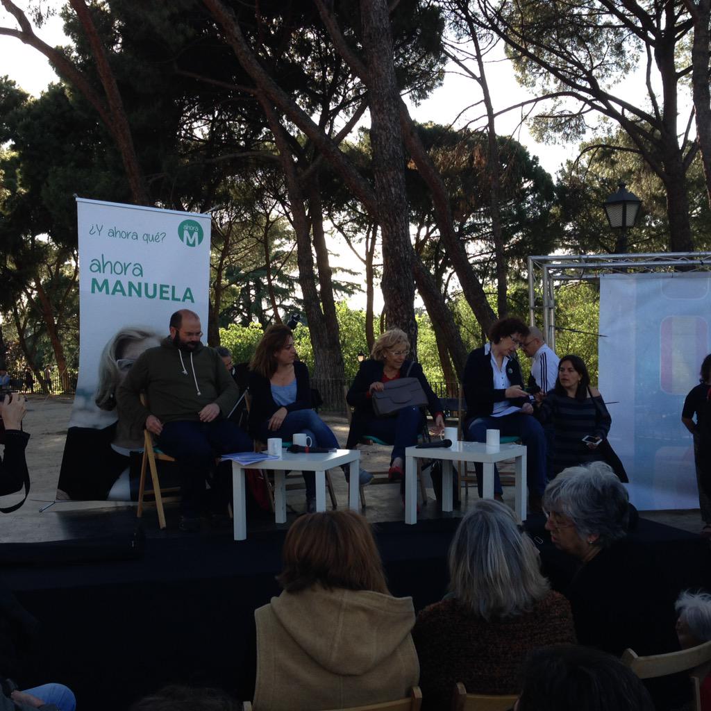AhoraMoncloa's tweet photo. Inicia la charla de La candidatura de Manuela Carmena a la alcaldía de Madrid en #AhoraMoncloa http://t.co/V1WmUDMGNK