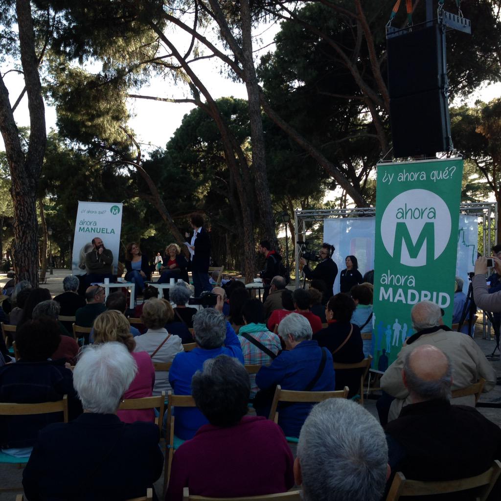 AhoraMoncloa's tweet photo. Inicia la charla de La candidatura de Manuela Carmena a la alcaldía de Madrid en #AhoraMoncloa http://t.co/V1WmUDMGNK