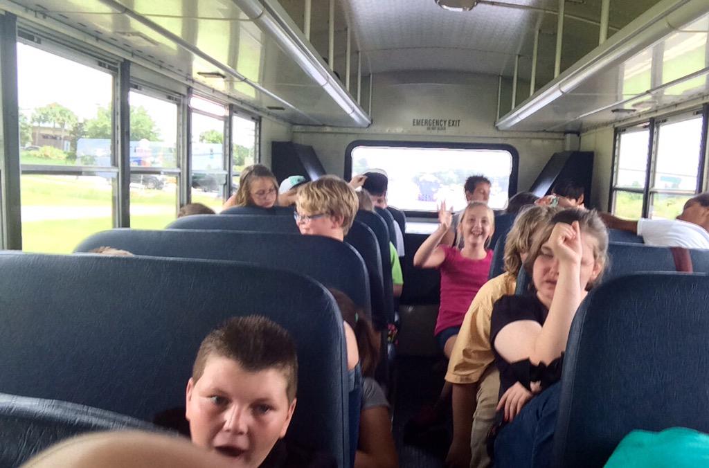CotnerHudsonEl's tweet photo. The wheels on the bus go round and round... http://t.co/JAXpjRabNq
