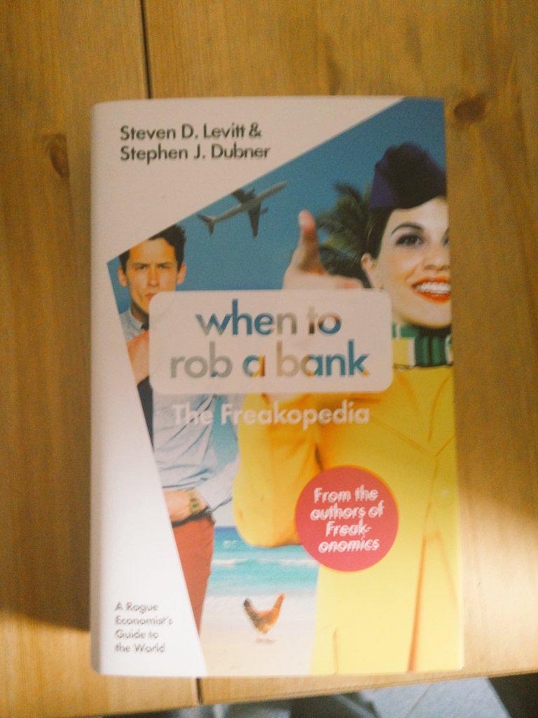 dds180's tweet photo. My copy of #whentorobabank has just arrived from the @freakonomics team. That's my commute sorted for the next week http://t.co/ANSNlpzMzY