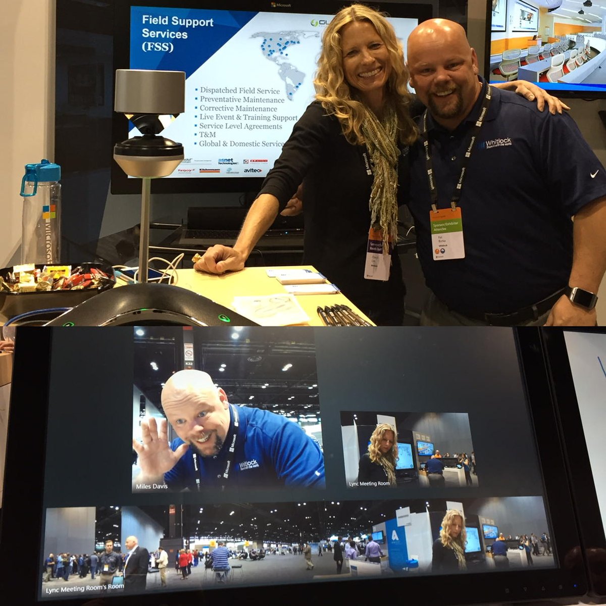 PolyCompany's tweet photo. Visiting with our friends at the @Whitlock_AV booth 426 at #MSIgnite! #Polycom #proudpartner http://t.co/AGsUba5qmb