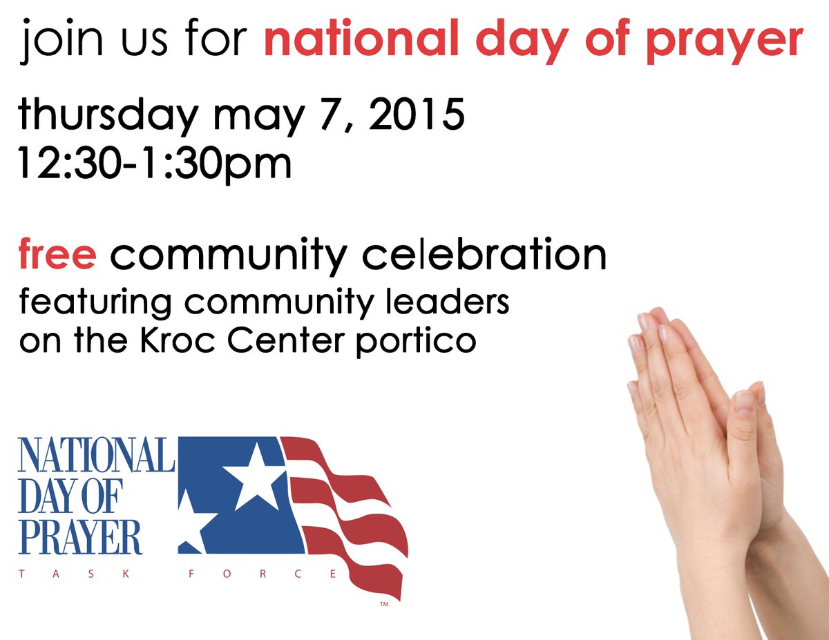CamdenKroc's tweet image. Join us for #nationaldayofprayer this Thusrday May 7th from 12:30-1:30pm at the #KrocCenter #CMDNJ