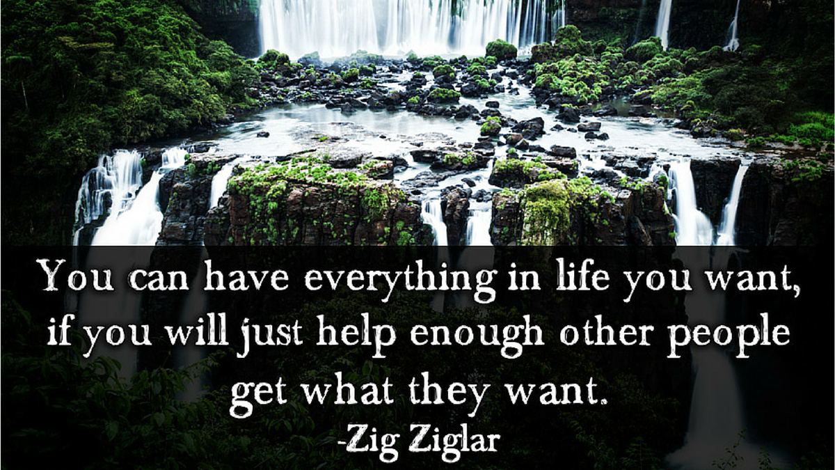 TheZigZiglar's tweet photo. "You can have everything in life you want if you will just help enough other people get what they want" Zig Ziglar http://t.co/30hMuKfJwJ