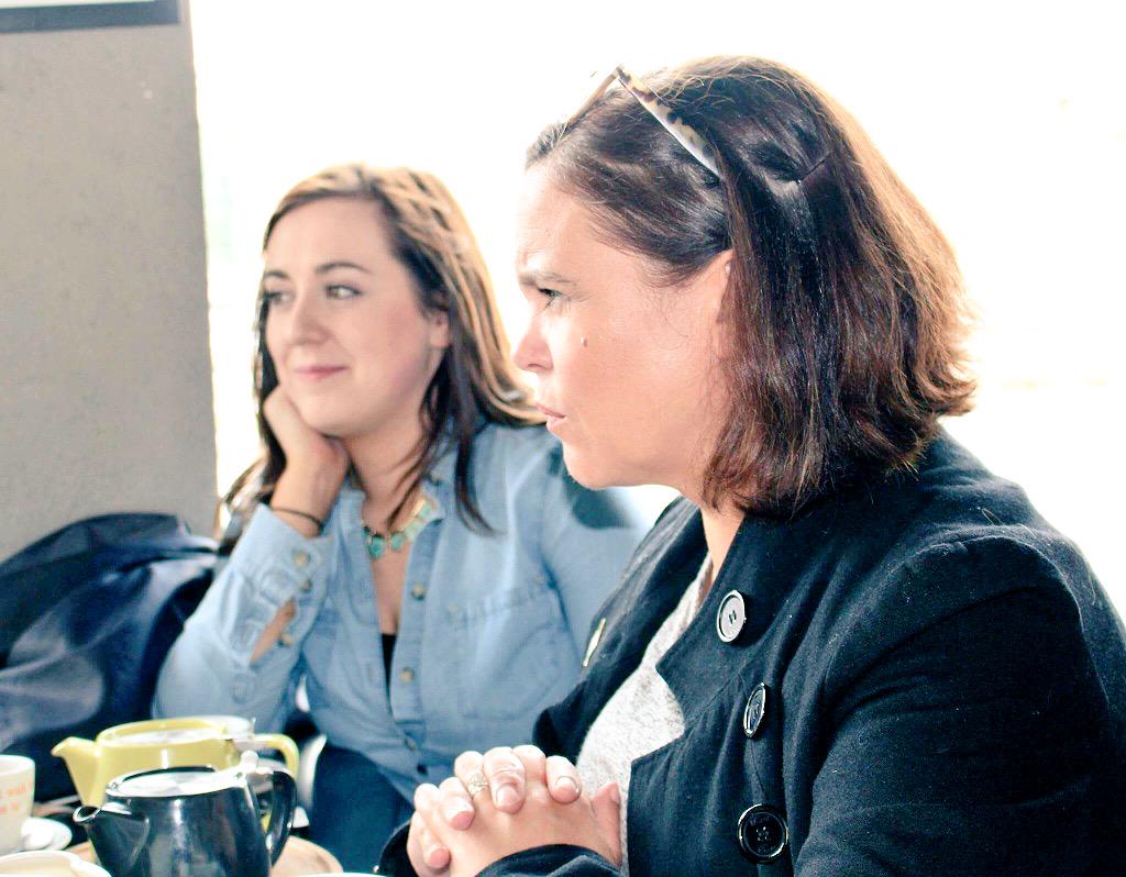 megan_fearon's tweet photo. Lovely having @MaryLouMcDonald out with us today! The big day is almost here...you know what to do folks! #Brady4MP http://t.co/XyOPutF5Fp