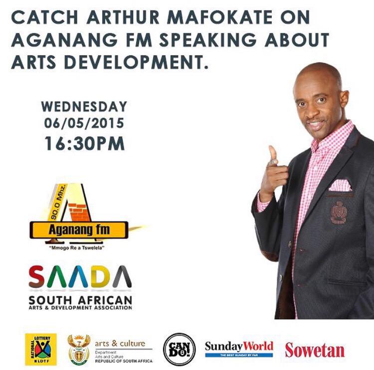 Saada_org_za's tweet image. Catch @Arthur999_ speaking about #SAADA &amp;amp; #ArtsDevelopment on #AganangFM at 16:30 tomorrow. #SAADP #ArtistDevelopment