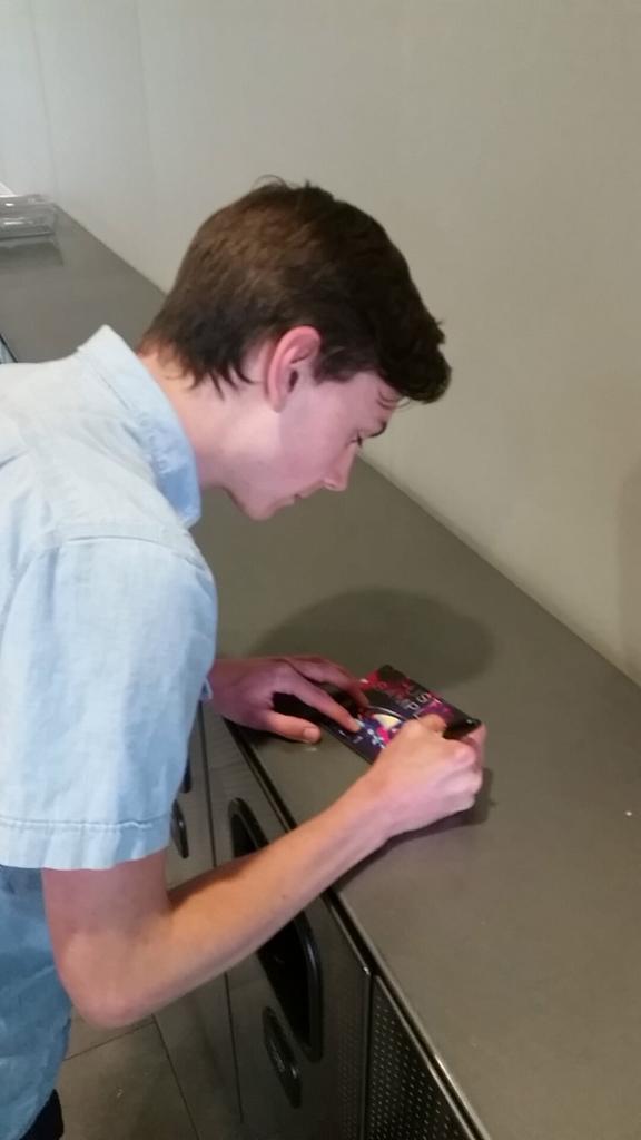 KUSThandpicked's tweet photo. Co host @LukeMathisonsigning his first recorded work! http://t.co/VdtVgOLnKH