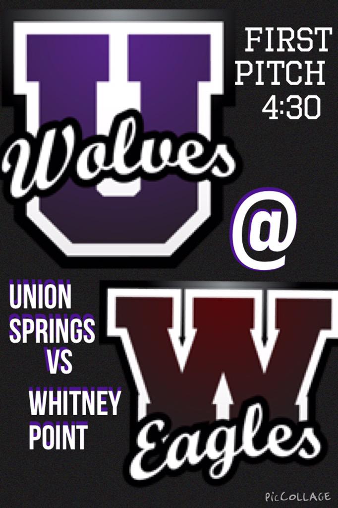 PantherBsb's tweet image. Union Springs @ Whitney Point starts at 4:30. Nick Slobodiak will start on the bump for the Wolves #WolvesBaseball