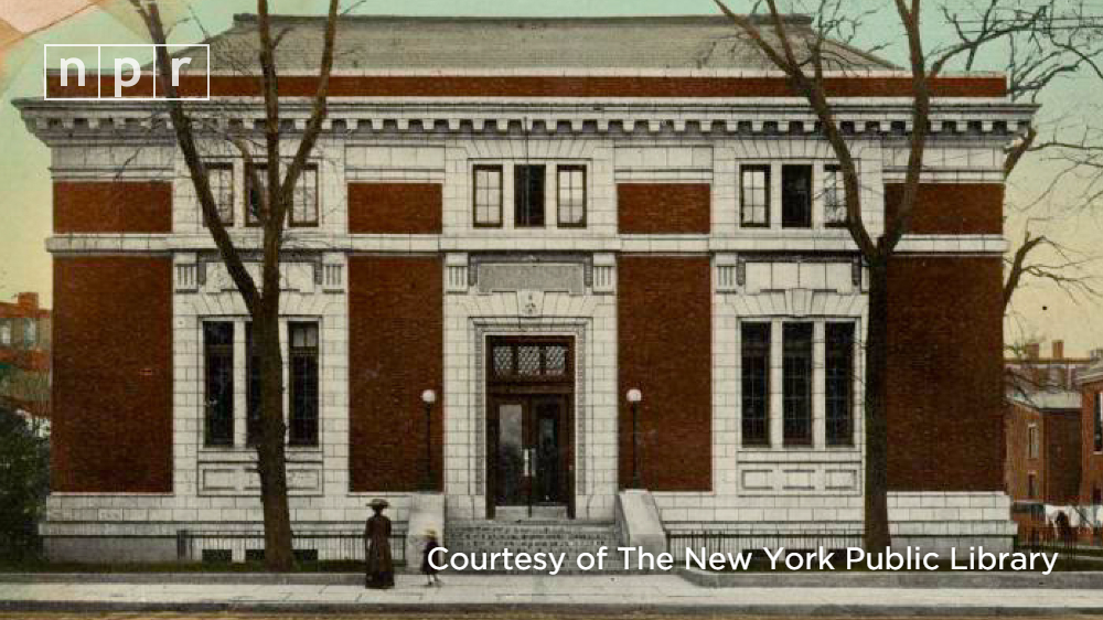 NPR's tweet image. A library is “a never failing spring in the desert” – Andrew Carnegie n.pr/1c2dEwz @NPRHistoryDept