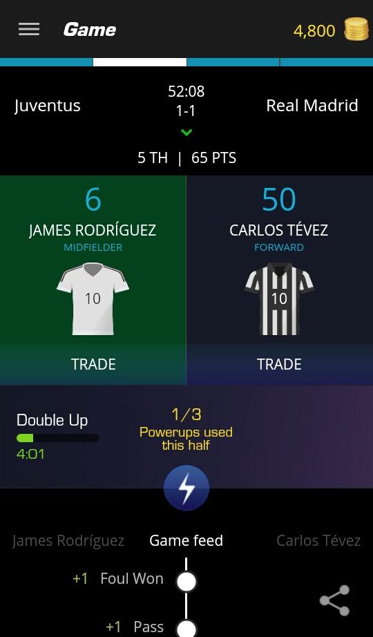 Just used my Double Up on James Rodríguez on @ultimatefanlive for #Juve vs #HalaMadrid bit.ly/11OfBIG