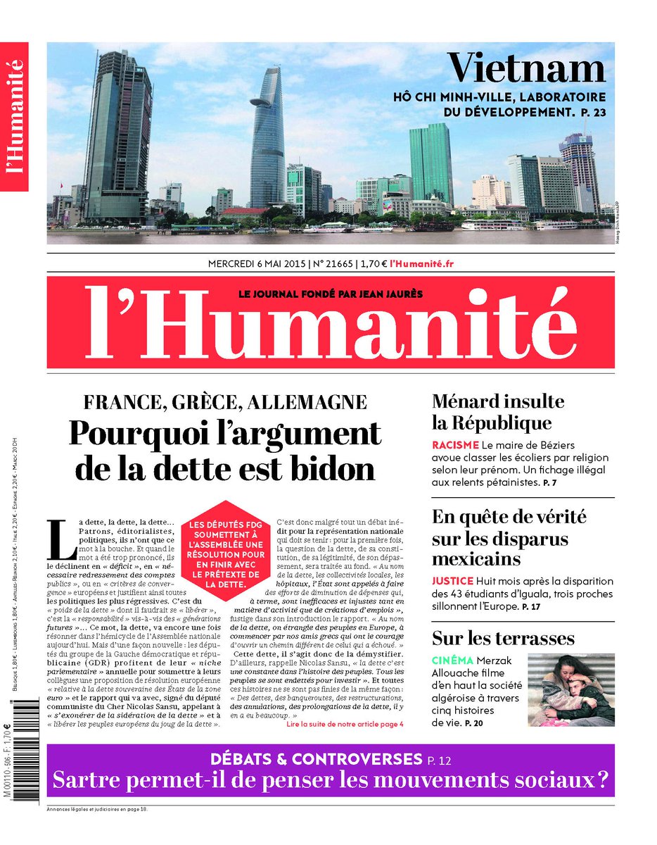 humanite_fr's tweet photo. Demain à la une de l'@humanite_fr Pourquoi l’argument de la dette est bidon @FetedelaDette : http://t.co/IbGnG6gxYO http://t.co/30jMIvNl6D