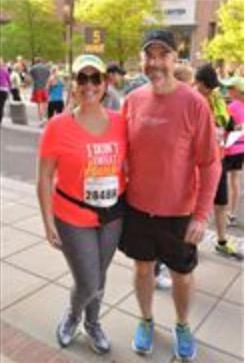 workinwithclass's tweet image. Here is a low-qual pic of my uncle and me after completing the mini marathon!