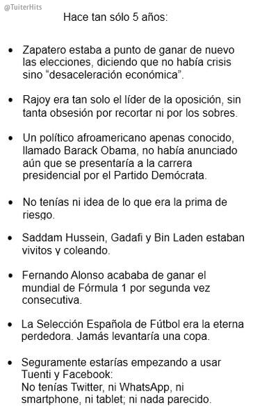 TuiterHits's tweet photo. Cómo pasa el tiempo... hace tan sólo 5 años: http://t.co/jaSyc17ci1