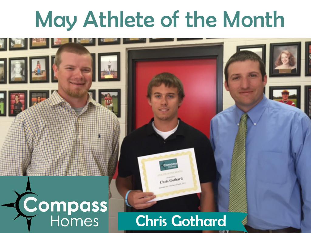 HazelGreenHigh's tweet photo. Congratulations to Chris Gothard, @CompassHomesAL Athlete of the Month for May! Baseball, French Club &amp; 4.0 GPA! http://t.co/5m2JO36V2o