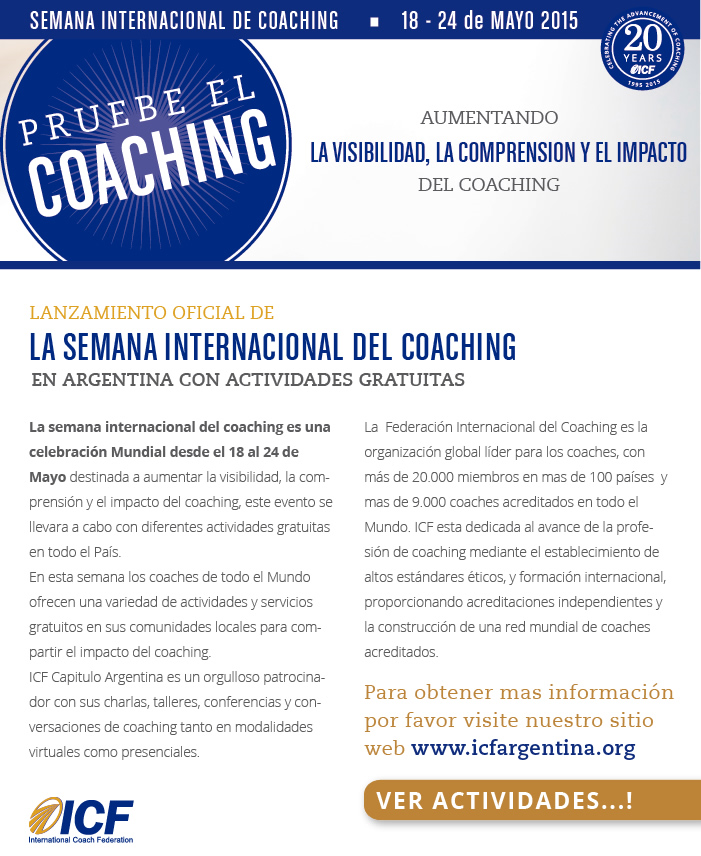 ICFArgentina's tweet photo. Lanzamiento Oficial de la Semana Internacional del Coaching en Argentina @ICFHQ #icf20 http://t.co/YA15rzZlVw http://t.co/FxJWyPBPjn