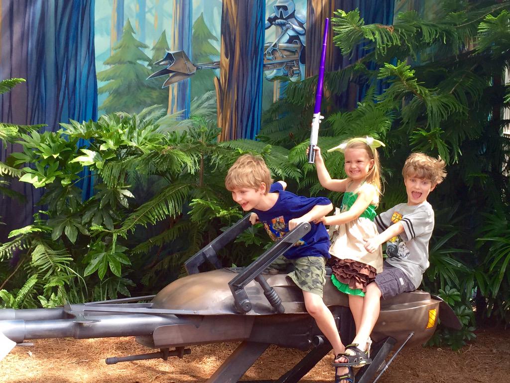 cdepolis's tweet photo. Enjoying #RevengeOfTheFifth at @DisneyParks!!! I think I'm the only one rockin' a #Sithfits #TheForceAwakens tee!!! http://t.co/HnzPmI4YHd