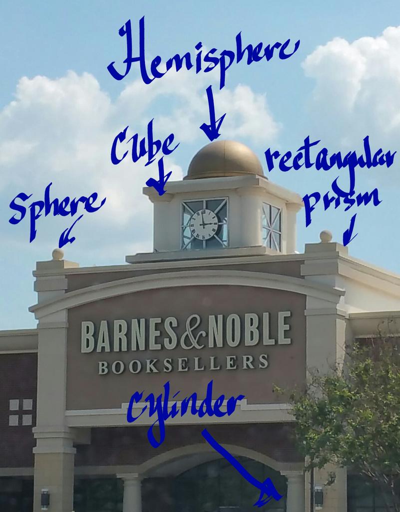 SuzanneSullins's tweet photo. I completed the challenge assigned to @MrsKrentelsmath Ss with ONE picture (at a bookstore!) #Solids #Geometry #Lucky http://t.co/43GmDvyhqb